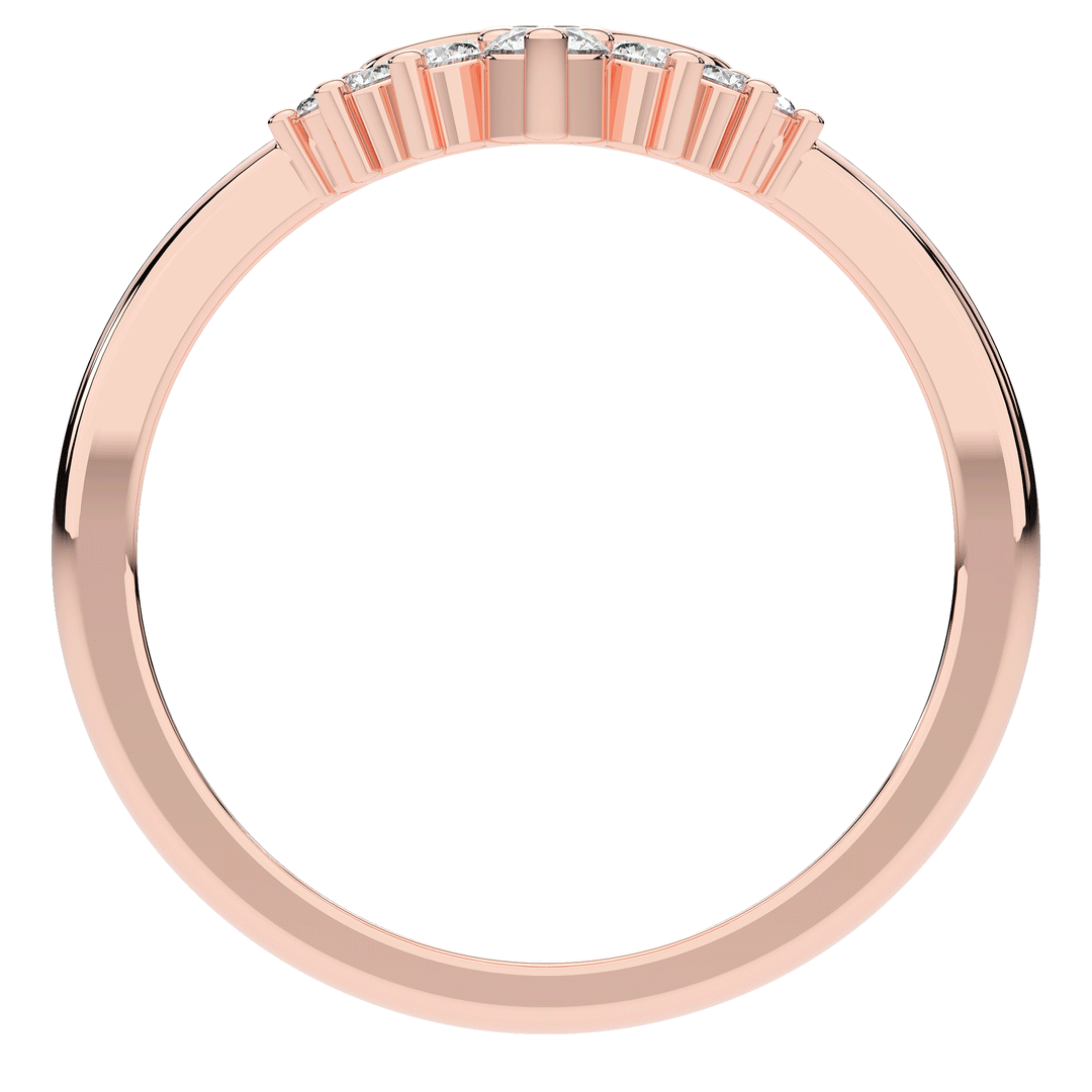 0.15CT.TW ROUND LAB DIAMOND TIARA WEDDING BAND* - Nazarelle