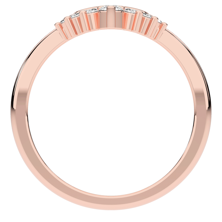 0.15CT.TW ROUND LAB DIAMOND TIARA WEDDING BAND* - Nazarelle