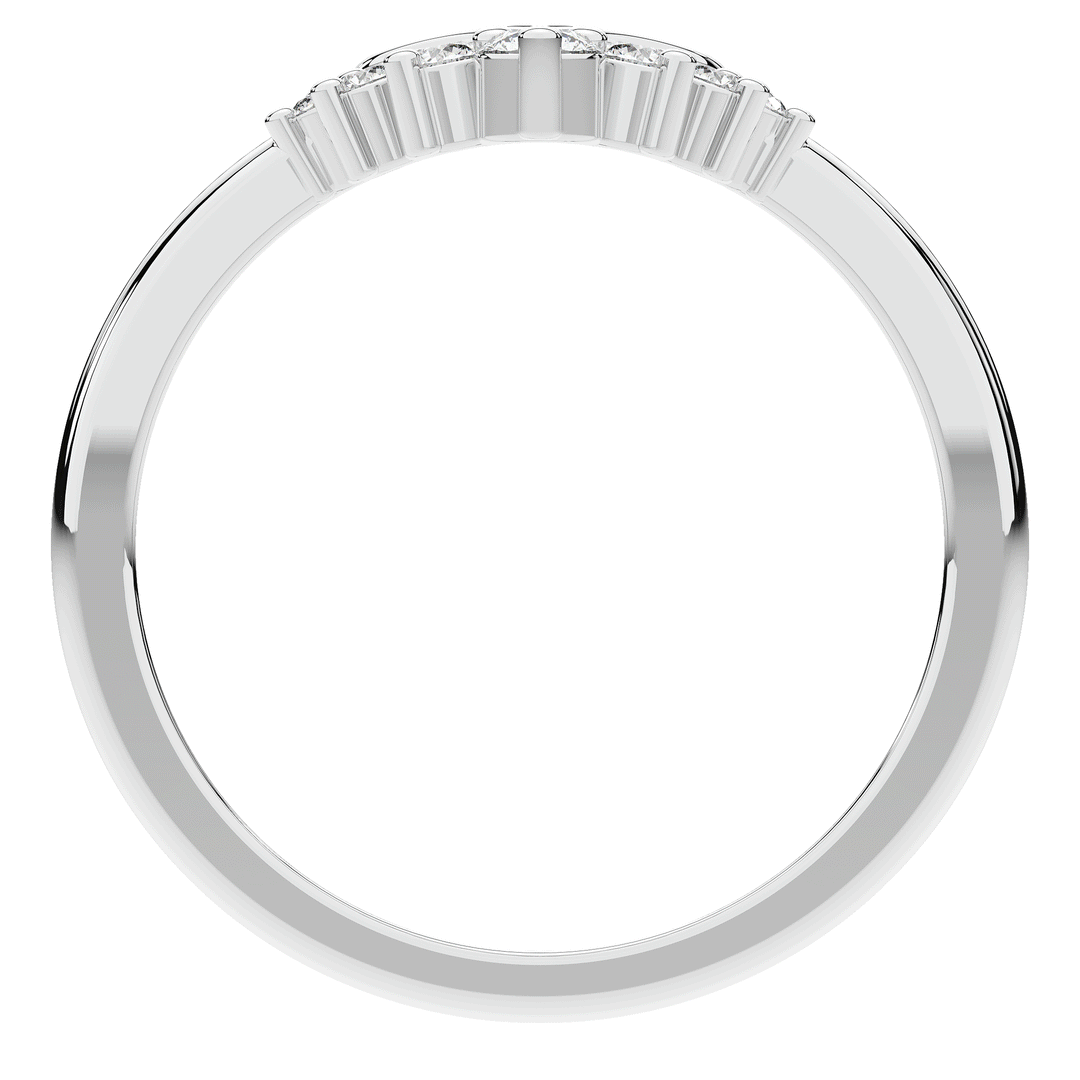 0.15CT.TW ROUND LAB DIAMOND TIARA WEDDING BAND* - Nazarelle