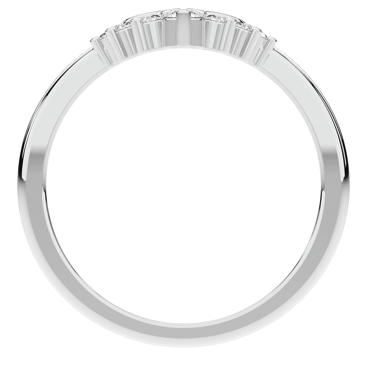 0.15CT.TW ROUND LAB DIAMOND TIARA WEDDING BAND* - Nazarelle