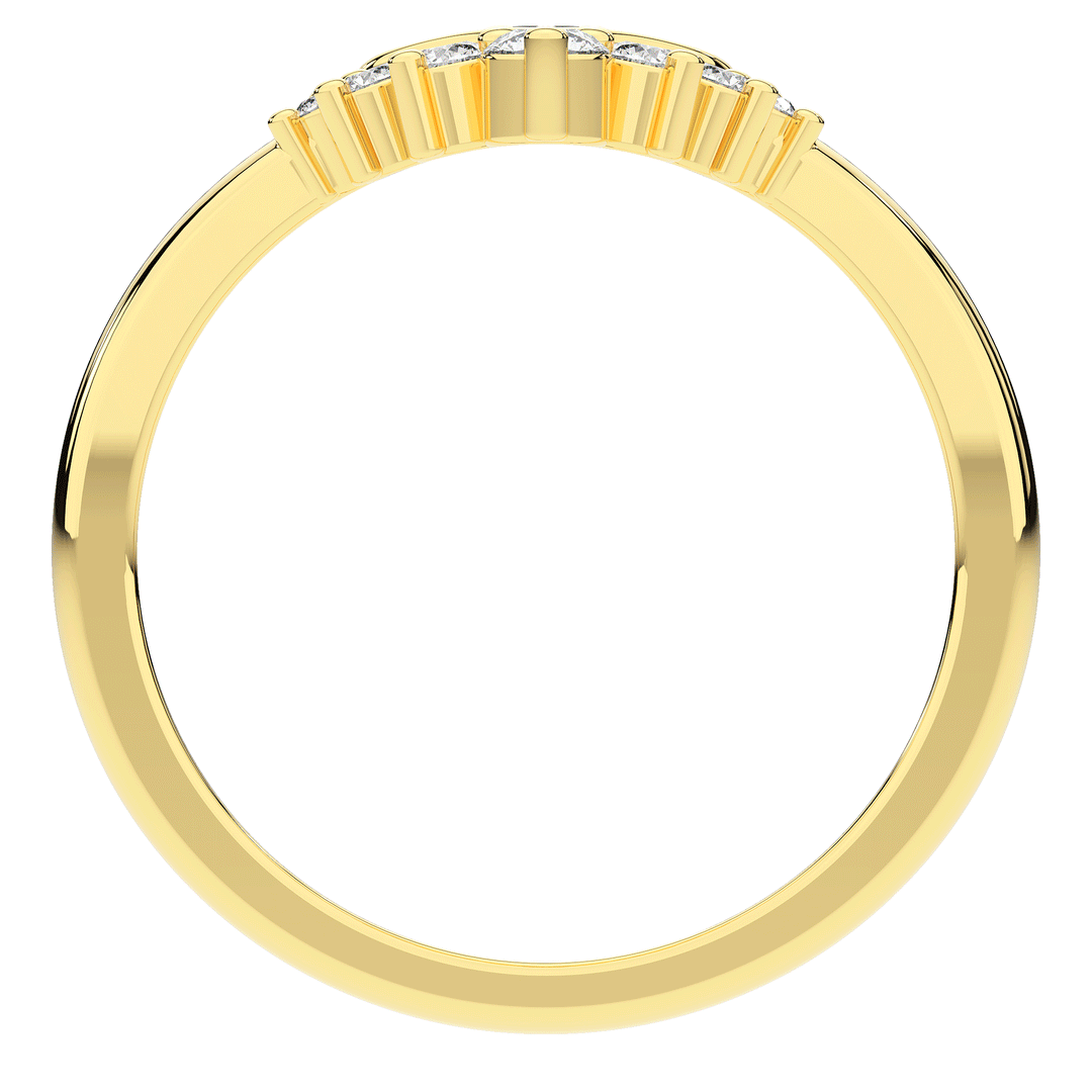 0.15CT.TW ROUND LAB DIAMOND TIARA WEDDING BAND* - Nazarelle