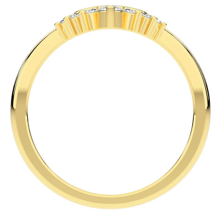 0.15CT.TW ROUND LAB DIAMOND TIARA WEDDING BAND* - Nazarelle