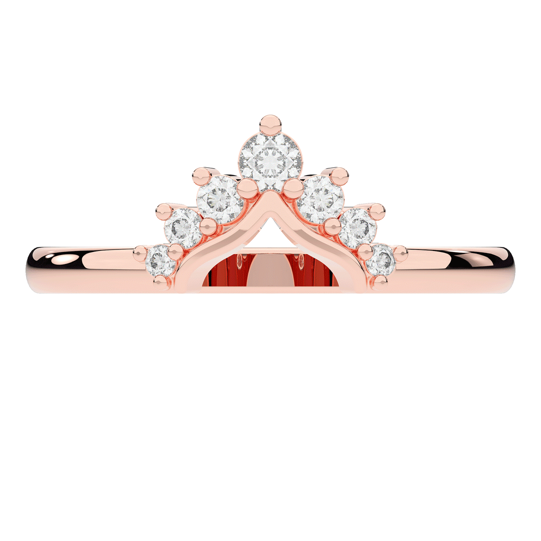 0.15CT.TW ROUND LAB DIAMOND TIARA WEDDING BAND* - Nazarelle