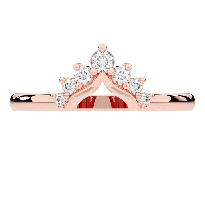 0.15CT.TW ROUND LAB DIAMOND TIARA WEDDING BAND* - Nazarelle