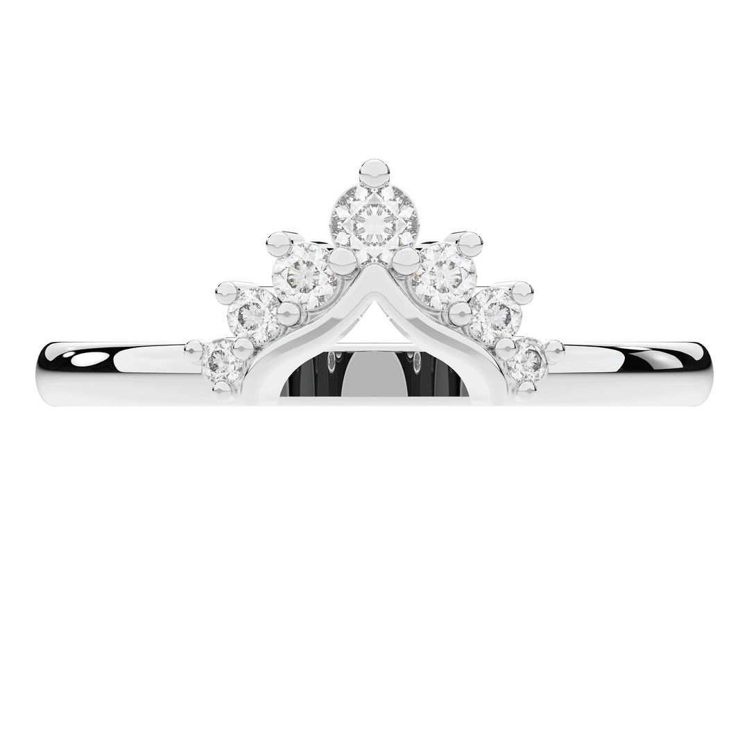 0.15CT.TW ROUND LAB DIAMOND TIARA WEDDING BAND* - Nazarelle