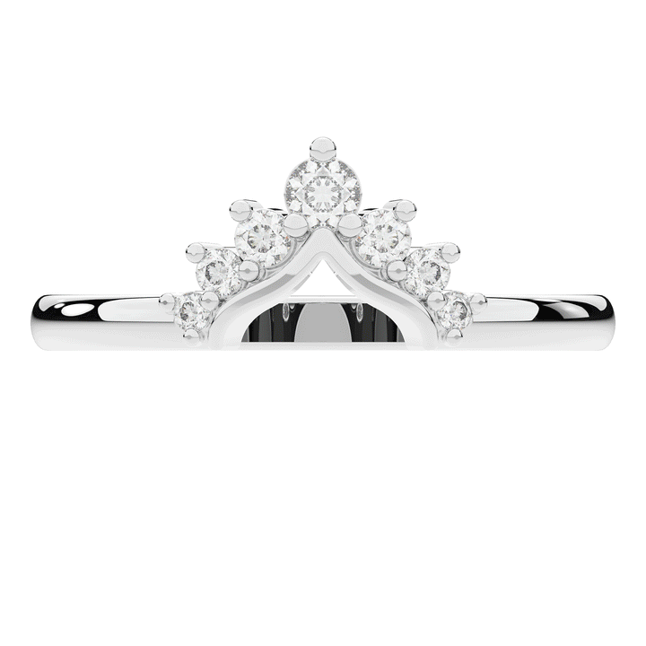 0.15CT.TW ROUND LAB DIAMOND TIARA WEDDING BAND* - Nazarelle