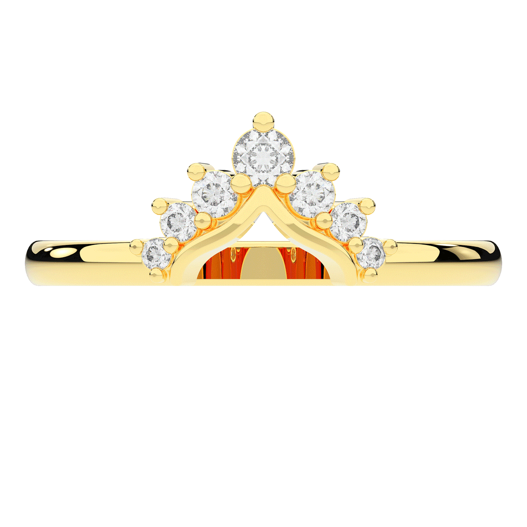 0.15CT.TW ROUND LAB DIAMOND TIARA WEDDING BAND* - Nazarelle