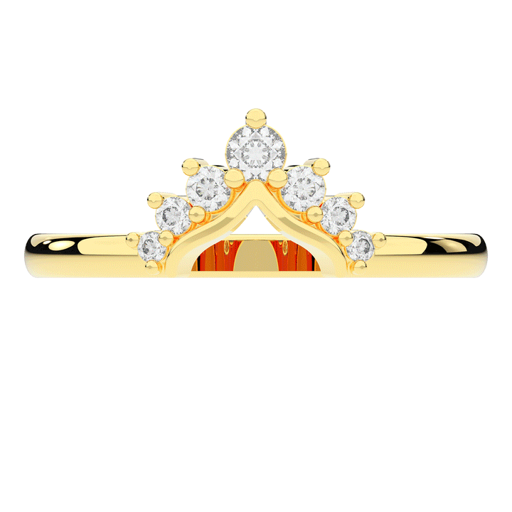 0.15CT.TW ROUND LAB DIAMOND TIARA WEDDING BAND* - Nazarelle