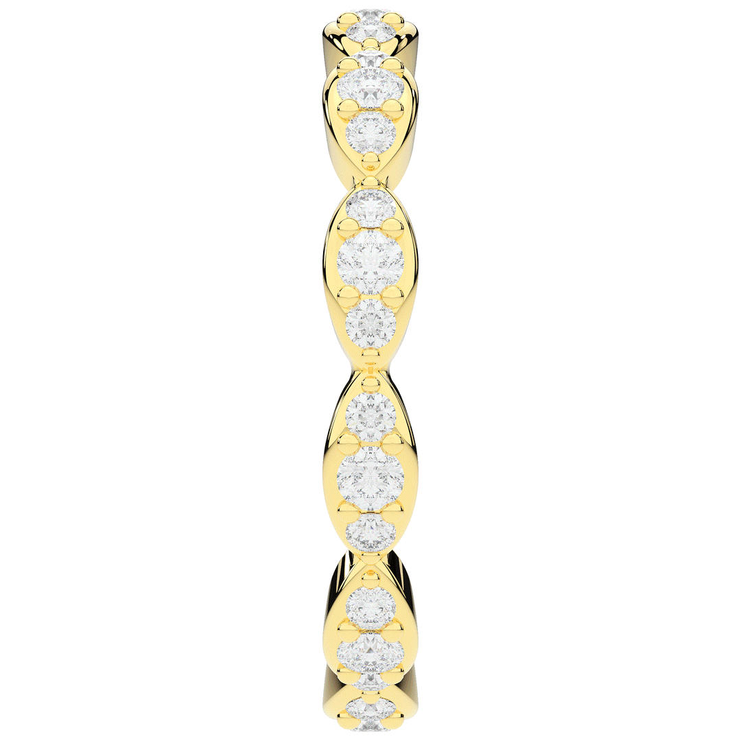 0.50CT.TW ROUND LAB DIAMOND ETERNITY BAND - Nazarelle