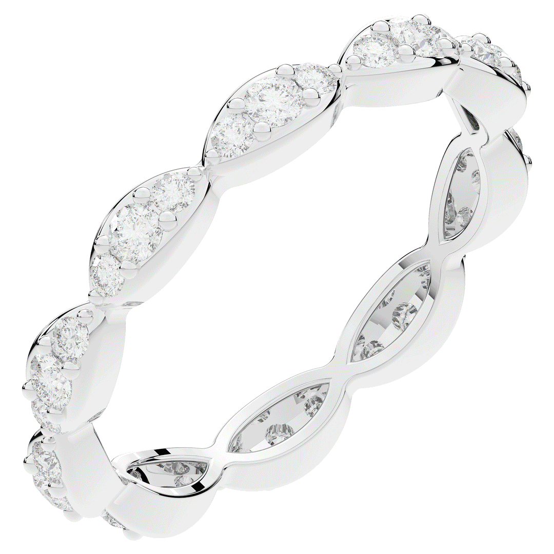 0.50CT.TW ROUND LAB DIAMOND ETERNITY BAND - Nazarelle