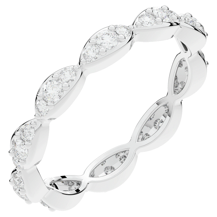 0.50CT.TW ROUND LAB DIAMOND ETERNITY BAND - Nazarelle