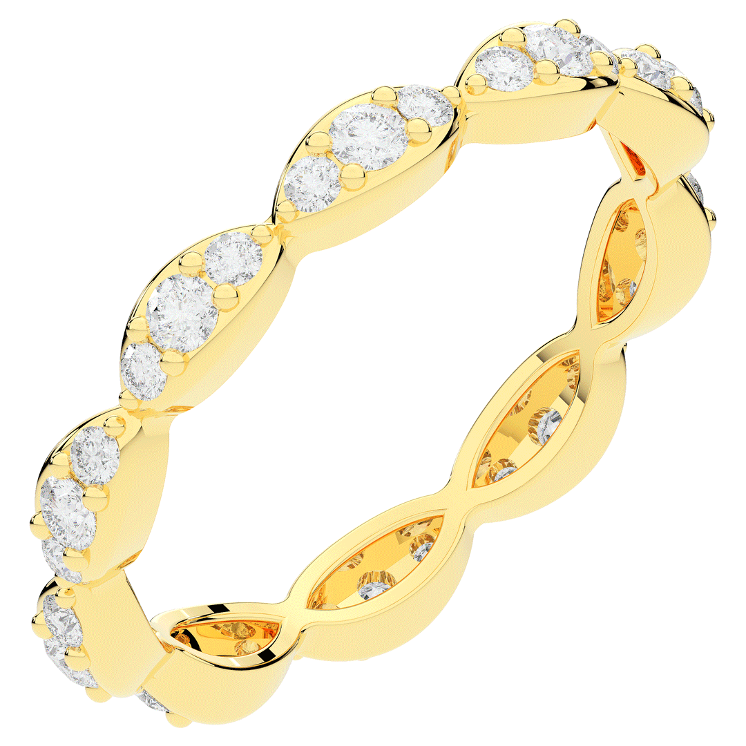 0.50CT.TW ROUND LAB DIAMOND ETERNITY BAND - Nazarelle
