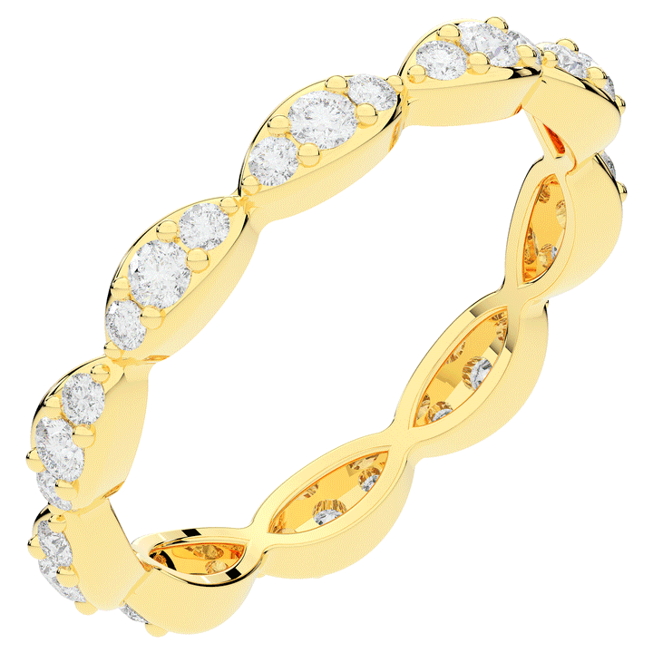 0.50CT.TW ROUND LAB DIAMOND ETERNITY BAND - Nazarelle