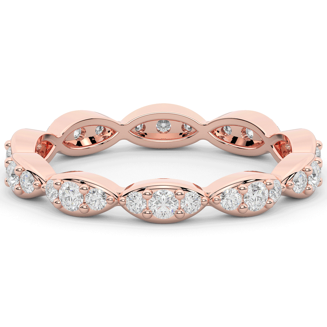 0.50CT.TW ROUND LAB DIAMOND ETERNITY BAND - Nazarelle