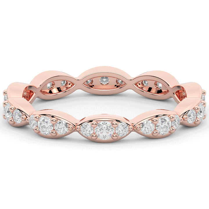 0.50CT.TW ROUND LAB DIAMOND ETERNITY BAND - Nazarelle