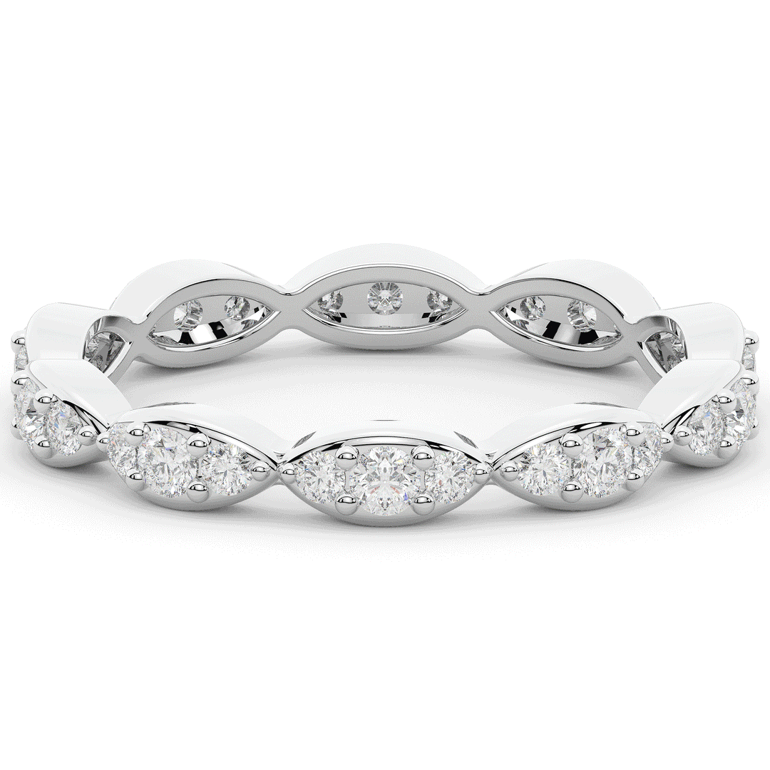 0.50CT.TW ROUND LAB DIAMOND ETERNITY BAND - Nazarelle