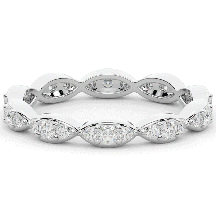 0.50CT.TW ROUND LAB DIAMOND ETERNITY BAND - Nazarelle
