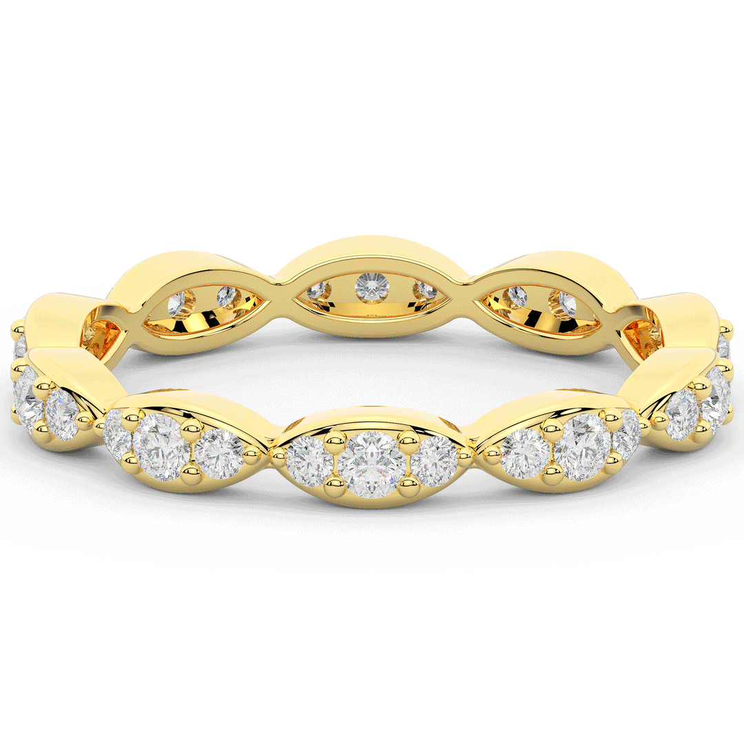 0.50CT.TW ROUND LAB DIAMOND ETERNITY BAND - Nazarelle