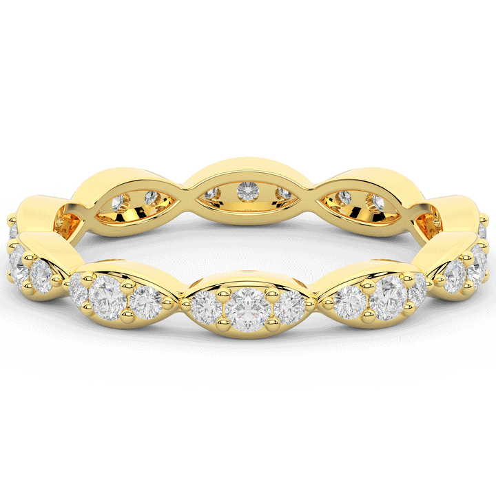 0.50CT.TW ROUND LAB DIAMOND ETERNITY BAND - Nazarelle