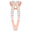 3.75CT.TW CUSHION LAB DIAMOND SPLIT BAND ENGAGEMENT RING - Nazarelle