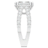 3.75CT.TW CUSHION LAB DIAMOND SPLIT BAND ENGAGEMENT RING - Nazarelle