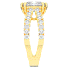 3.75CT.TW CUSHION LAB DIAMOND SPLIT BAND ENGAGEMENT RING - Nazarelle