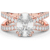 3.75CT.TW CUSHION LAB DIAMOND SPLIT BAND ENGAGEMENT RING - Nazarelle