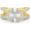 3.75CT.TW CUSHION LAB DIAMOND SPLIT BAND ENGAGEMENT RING - Nazarelle
