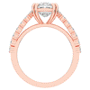 3.75CT.TW CUSHION LAB DIAMOND SPLIT BAND ENGAGEMENT RING - Nazarelle