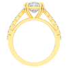 3.75CT.TW CUSHION LAB DIAMOND SPLIT BAND ENGAGEMENT RING - Nazarelle
