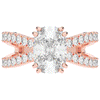 3.75CT.TW CUSHION LAB DIAMOND SPLIT BAND ENGAGEMENT RING - Nazarelle