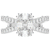 3.75CT.TW CUSHION LAB DIAMOND SPLIT BAND ENGAGEMENT RING - Nazarelle