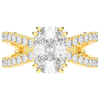 3.75CT.TW CUSHION LAB DIAMOND SPLIT BAND ENGAGEMENT RING - Nazarelle