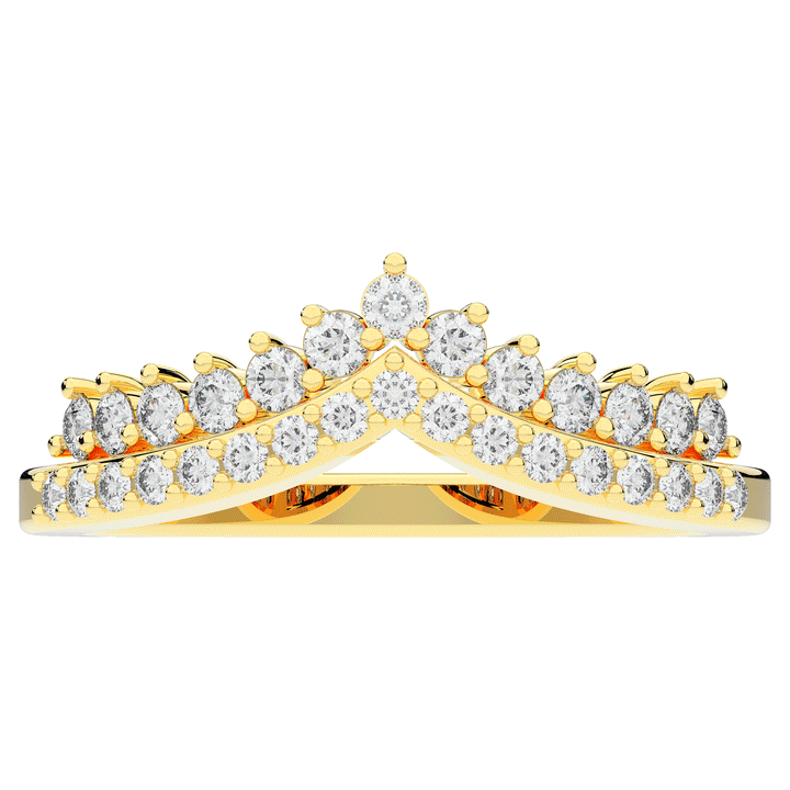 0.45CT.TW ROUND LAB DIAMOND CURVED WEDDING BAND - Nazarelle