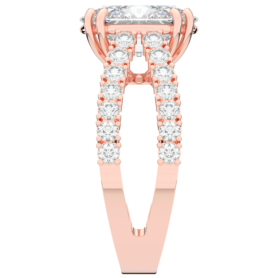 3.75CT.TW OVAL LAB DIAMOND SPLIT BAND ENGAGEMENT RING - Nazarelle