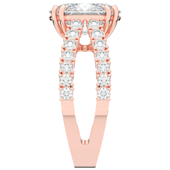 3.75CT.TW OVAL LAB DIAMOND SPLIT BAND ENGAGEMENT RING - Nazarelle
