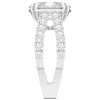 3.75CT.TW OVAL LAB DIAMOND SPLIT BAND ENGAGEMENT RING - Nazarelle