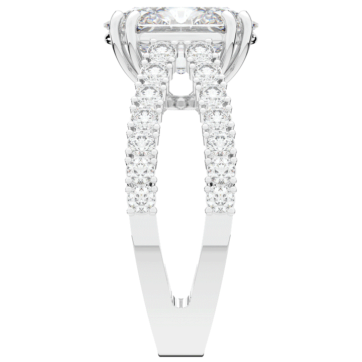 3.75CT.TW OVAL LAB DIAMOND SPLIT BAND ENGAGEMENT RING - Nazarelle