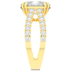 3.75CT.TW OVAL LAB DIAMOND SPLIT BAND ENGAGEMENT RING - Nazarelle