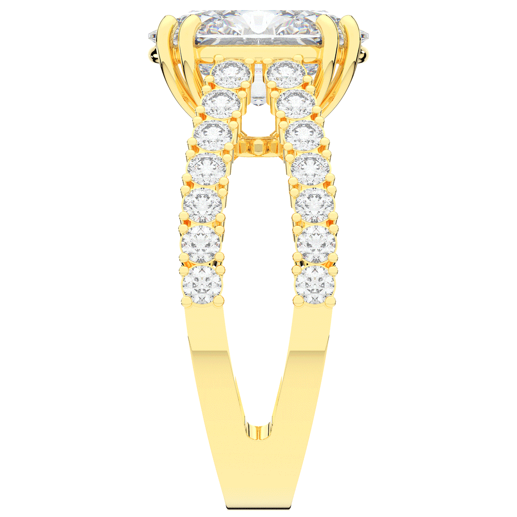 3.75CT.TW OVAL LAB DIAMOND SPLIT BAND ENGAGEMENT RING - Nazarelle