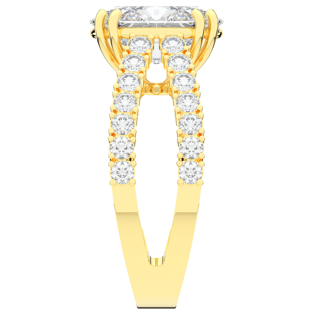 3.75CT.TW OVAL LAB DIAMOND SPLIT BAND ENGAGEMENT RING - Nazarelle