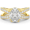 3.75CT.TW OVAL LAB DIAMOND SPLIT BAND ENGAGEMENT RING - Nazarelle