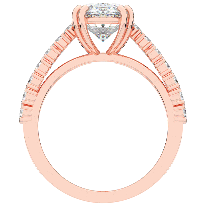 3.75CT.TW OVAL LAB DIAMOND SPLIT BAND ENGAGEMENT RING - Nazarelle