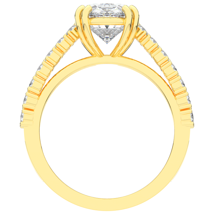 3.75CT.TW OVAL LAB DIAMOND SPLIT BAND ENGAGEMENT RING - Nazarelle