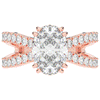 3.75CT.TW OVAL LAB DIAMOND SPLIT BAND ENGAGEMENT RING - Nazarelle