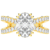 3.75CT.TW OVAL LAB DIAMOND SPLIT BAND ENGAGEMENT RING - Nazarelle