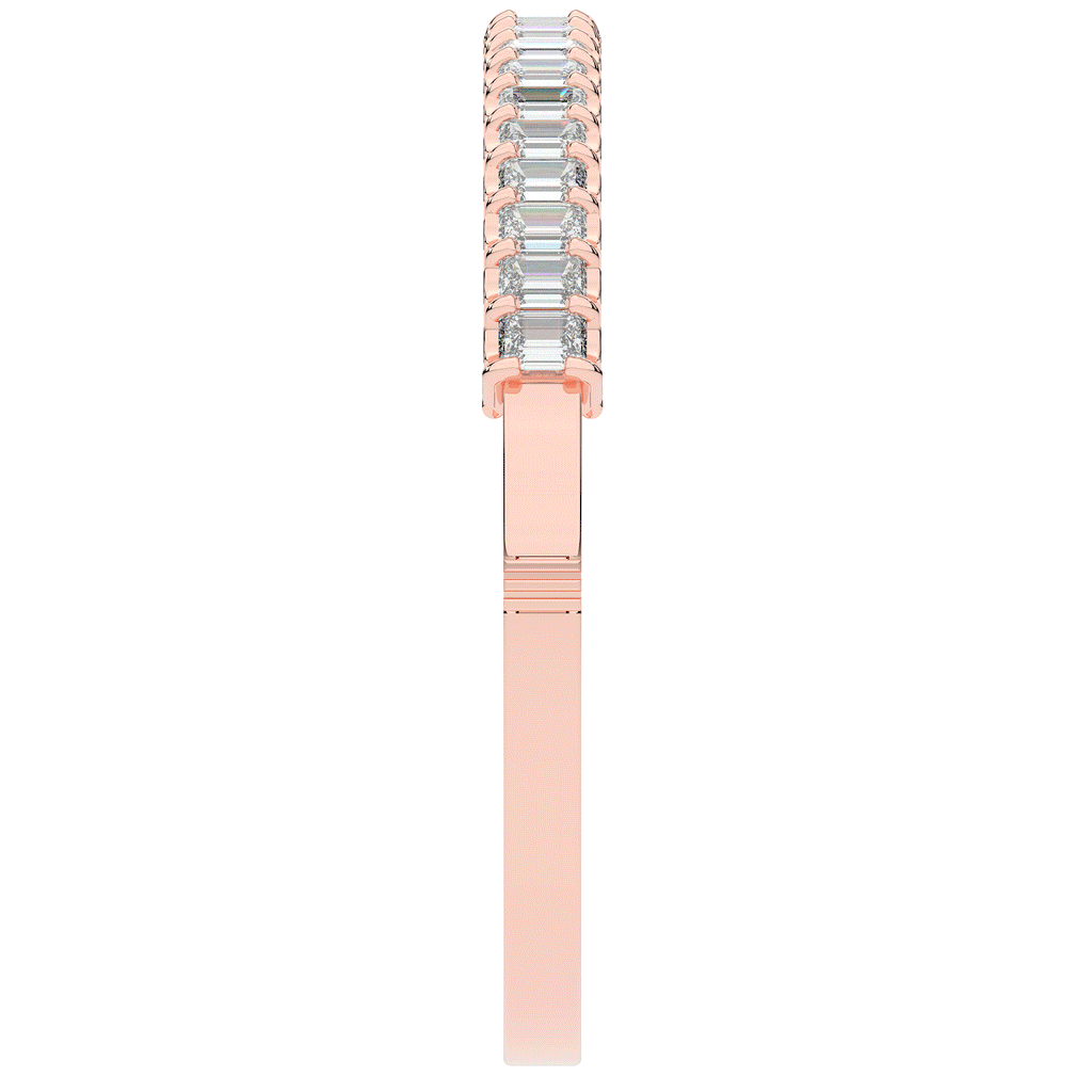 6.50CT.TW EMERALD CUT LAB DIAMOND BANGLE - Nazarelle
