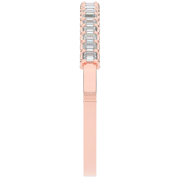 6.50CT.TW EMERALD CUT LAB DIAMOND BANGLE - Nazarelle
