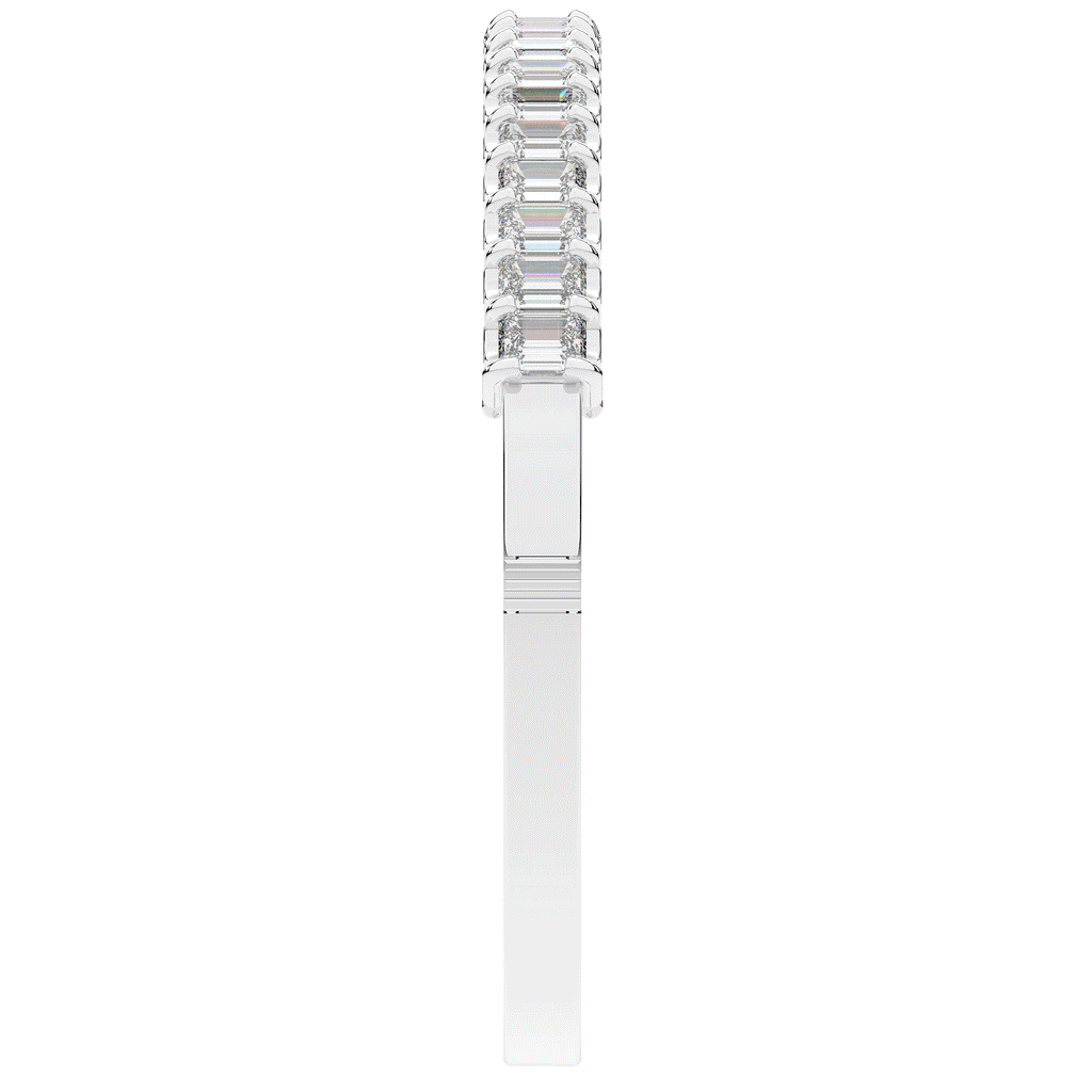 6.50CT.TW EMERALD CUT LAB DIAMOND BANGLE - Nazarelle