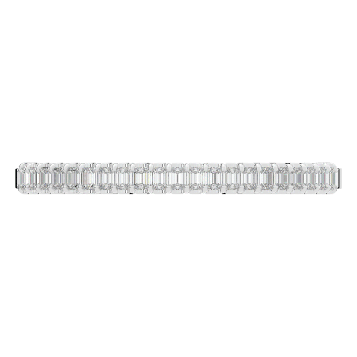 6.50CT.TW EMERALD CUT LAB DIAMOND BANGLE - Nazarelle
